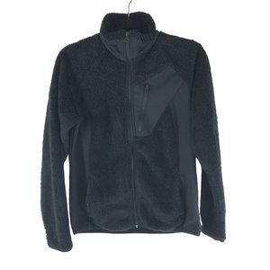 Columbia Womens By The Lake Fleece Fuzzy Jacket Full Zip Pockets Black S